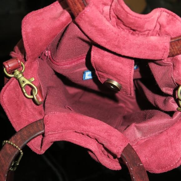 Forever Fossil Vintage Purse Key Wooden Boho beaded floral embroidery Crossbody - Picture 13 of 15